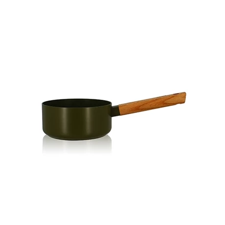 Casserole Ector Induction Aluminium RevĂȘtu Manche En Bois 16 Cm Vert