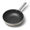 Smeg Wok Aluminium Antiadhésif 30 Cm Crème Mat