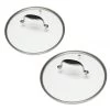 Lot De 2 Couvercles En Verre Excell'Inox 24 Et 28 Cm