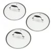 Lot 3 Couvercles En Verre Excell'Inox 16, 18 Et 20 Cm