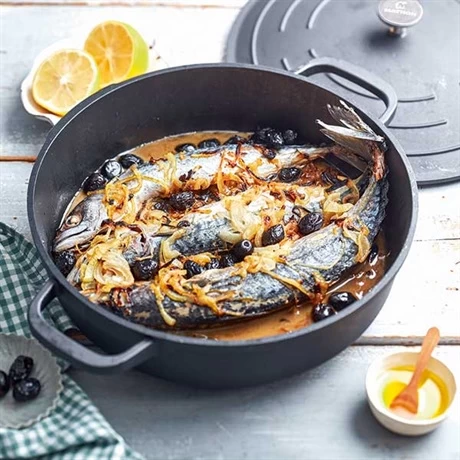 Cocotte Légère Basse Ronde En Fonte D'aluminium 28 Cm 4,1 L Coloris Noir – Image 2