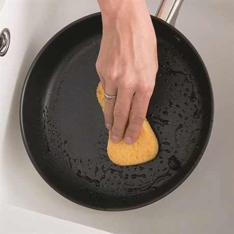 Batterie Poêles Anti-adhérentes Effet Pierre Manche Amovible Et 2 éponges Végétales – Image 3