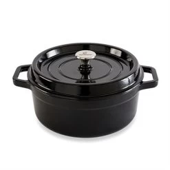 Cocotte En Fonte Ronde 28 Cm 5,6 L Noire
