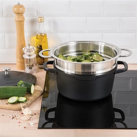 Lot Panier Vapeur Multidiamètre Et Couvercle En Verre Excell'Inox 24 Cm – Image 3