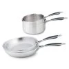 Batterie De Cuisine Excell'Inox 2 Casseroles Et 2 Poêles Tout Inox