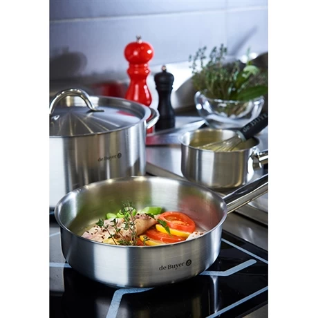 De Buyer Sauteuse Bord Droit Inox 24 Cm Prim'Appety – Image 2