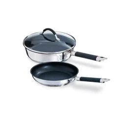 Lot Sauteuse Et Poêle Antiadhérentes Rapid Cook 24 Cm Avec Couvercle