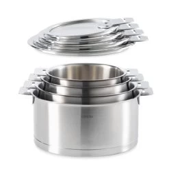 Lot De 4 Casseroles Et 4 Couvercles Strate De 14 à 20 Cm