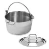 Lot Marmite à Confiture Ou Crustacé Et Couvercle Inox 30 Cm