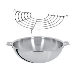 Lot Wok Inox Et Grille Casteline 28 Cm