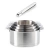 Batterie De Cuisine Casseroles Strate Manche Amovible 14, 16, 18 Et 20 Cm Et 1 Manche