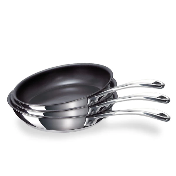 BEKA Batterie De Cuisine Poêles Anti-adhérentes Chef 20, 24 Et 28 Cm