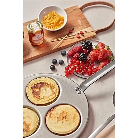 De Buyer Poêle Trois Blinis Tôle De Fer Blanc Mineral B Element 27 Cm – Image 2