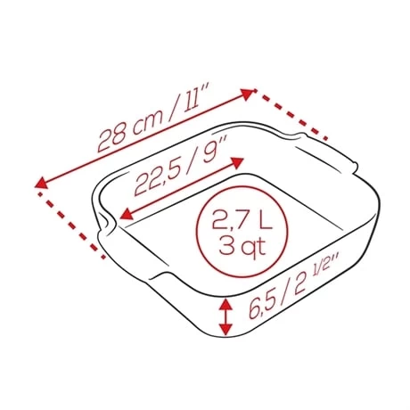 Peugeot Plat Carré Céramique Terracotta 28 Cm – Image 2