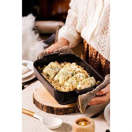 Peugeot Plat à Four Céramique Appolia Rectangulaire Noir Mat 32 Cm – Image 3