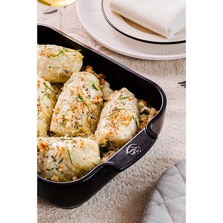 Peugeot Plat à Four Céramique Appolia Rectangulaire Noir Mat 32 Cm – Image 4