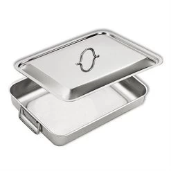 Plat à Four En Inox Avec Couvercle