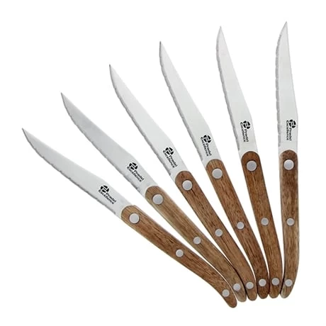 6 Couteaux à Steak Antik En Bois D’acacia Et Coffret Bois – Image 3