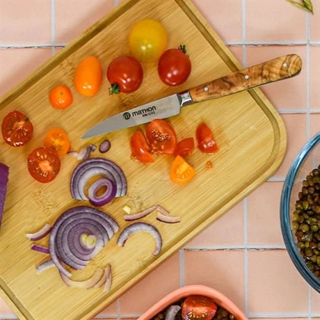 Couteau Office Bois D'olivier Lame Inox 8 Cm – Image 2