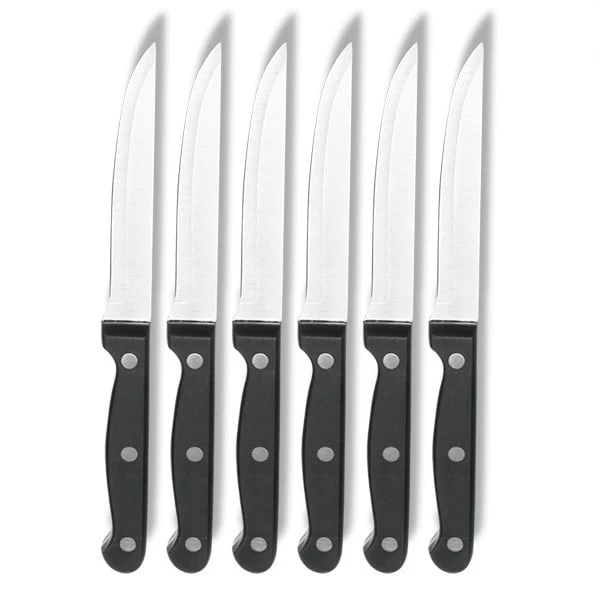 6 Couteaux à Steak Lame Lisse
