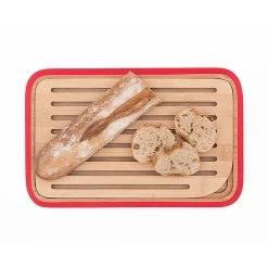 Planche à Pain En Bambou Rouge 28 Cm