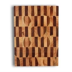 Planche à Découper Damier De Bois 43 X 31 Cm