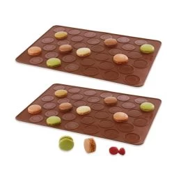 Lot 2 Flexi' Plaques Silicone 36 Coques Mini-macarons