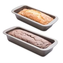 Lot 2 Moules à Cake 25 Et 30 Cm Acier Revêtement Antiadhérent