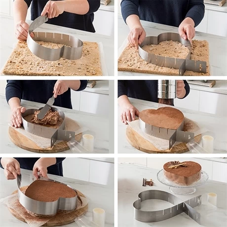 Cadre Extensible Coeur En Inox 14 -26 Cm – Image 5