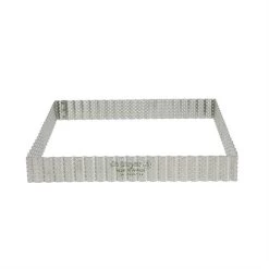De Buyer Cercle à Tarte Perforé Carré Cannelé 23 Cm