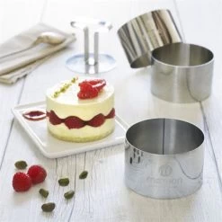 3 Cercles De Présentation En Inox Avec Poussoir