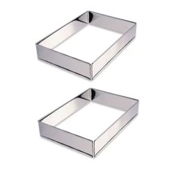 Lot 2 Rectangles à Gâteaux Extensibles