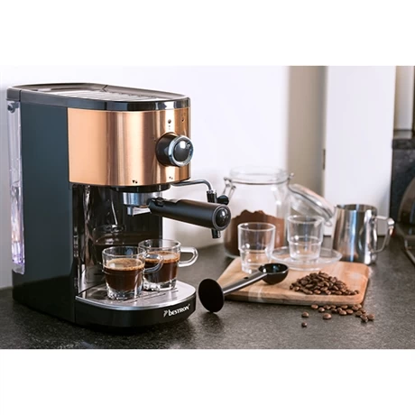 Bestron Machine à Café Expresso Avec Buse Vapeur 15 Bars 1250 1450 W Coloris Cuivre – Image 4