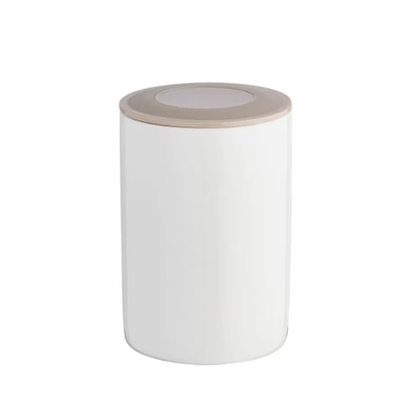 Lot De 8 Pots De Yaourt Céramique Avec Couvercle 125 Ml Blanc