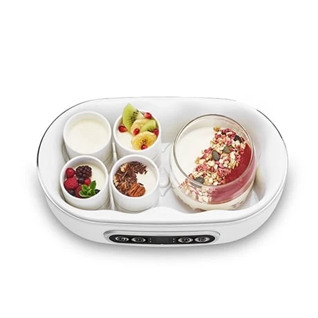 Lot De 8 Pots De Yaourt Céramique Avec Couvercle 125 Ml Blanc – Image 3